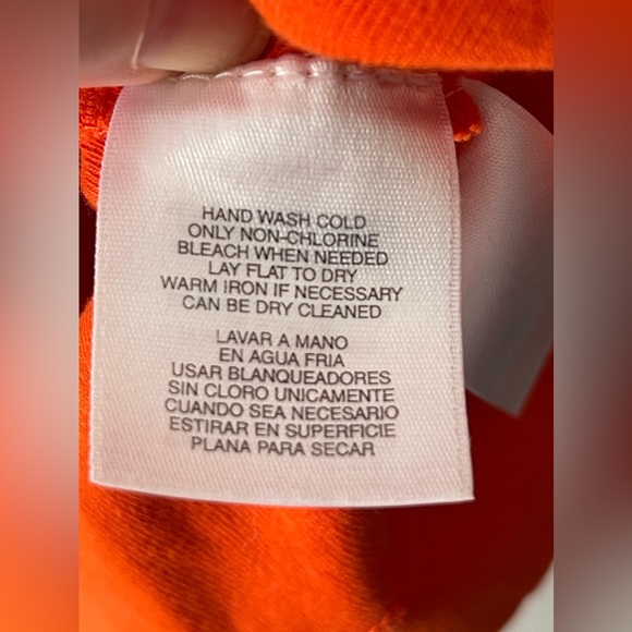 JONES NEW YORK SPORT ORANGE TOP W/ WHITE EMBROIDERY COTTON - LADIES SIZE MEDIUM - Picture 7 of 7